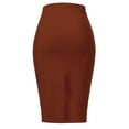 thumbnail image 4 of Made by Olivia Women's Solid Back Slit Scuba Bodycon Pencil Skirt, 4 of 5