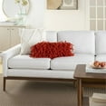 thumbnail image 2 of Mina Victory Shag Hand Knotted Fugga Modern Polyester Throw Pillow in Orange, 2 of 6