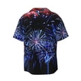 thumbnail image 4 of Goofa Glasses And Fireworks Printed Men's Casual Short-sleeved Shirt,Lightweight Breathable Button-down,Summer Casual men's top,Versatile Fashion shirt-Small, 4 of 7