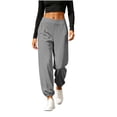 thumbnail image 4 of Wutalume Yoga Pants for Women - High Slit Harem Boho Flowy Trousers with Wide Leg, Breathable Lightweight Pants for Gym, Dance & Daily Casual Wear,Light Gray S, 4 of 7