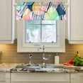 thumbnail image 3 of Coolnut Easter Eggs Pattern Valance Faux Linen Small Window Curtains Short Rod Pocket Valances for Kitchen, Living Room, Bathroom, Modern, 54" L x 18" W Home Decor, 3 of 6