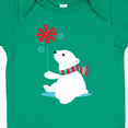 thumbnail image 4 of Inktastic Polar Bear With A Scarf, White Bear, Snowflakes Boys or Girls Baby Bodysuit, 4 of 5