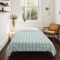 thumbnail image 4 of Blue Green Tapestry for Bedroom Wall Hanging Tapestry, Grid Checkered Plaid Gingham Lattice Trellis Ceiling Backdrop Tapestries Poster Blanket Wall Decor for Teens Room Living Room Dorm 55" x 73", 4 of 8