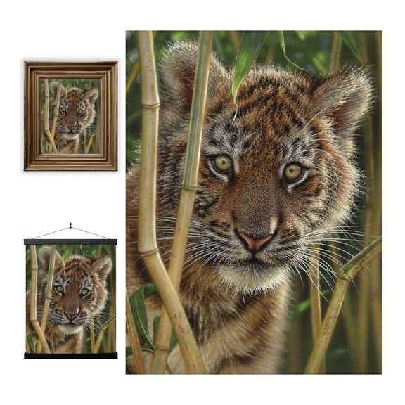 Deluxebase 3D LiveLife Lenticular Wall Art – Discovery Tiger Cub – Unframed 3D Poster