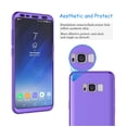 thumbnail image 3 of Njjex Case Cover For Samsung Galaxy S8 / S8+ / S8 Plus / SM-G950 / SM-G955, Njjex 3 in 1 Ultra Thin and Slim Hard PC Case Anti-Scratches Premium Slim 360 Degree Full Body Protective Cover -Purple, 3 of 4
