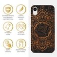 thumbnail image 4 of Wood phone case for iPhone XR compatible protective cell phone cover shockproof slim fit laser engraved Rose Flower design Black wood case for Men & Women by CaseYard, 4 of 7