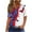 Multicolor, variant on Womens Tops Short Sleeve Women's Casual Gradient Short-Sleeved V-Neck Top Blouse