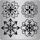 thumbnail image 1 of Plantilla de flor de la vida de metal de 6,3 pulgadas, de acero inoxidable, reutilizable, para pintar mandalas, pirograbado y grabado., 1 of 9