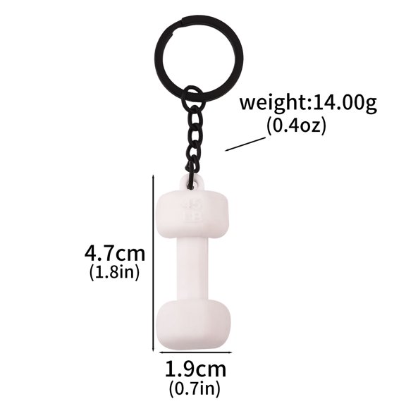 YANONELRY PVC Mini Barbell Keychain -Kettlebells Silicone Dumbbell Keyring Gym Gifts for Gym Lovers - Fitness Trainer Women Gift Backpack Jewelry