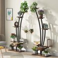 thumbnail image 4 of Tribesigns 23.62" x 11.81" x 59.84" 6-Tier Black Metal Indoor Plant Stand (2 Count), 4 of 6