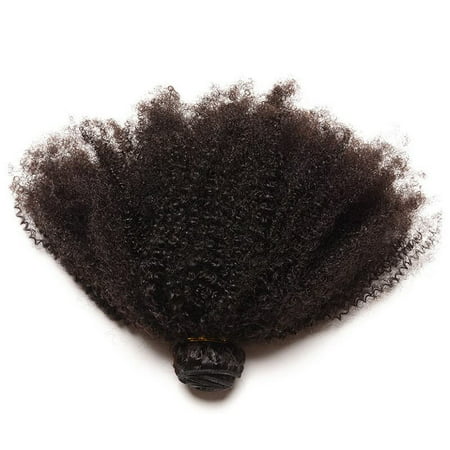 CARA Brazilian Virgin Hair 1 PC Afro Kinky Curly Human Hair Bundle 4B 4C Hair Weave, (Best Weave For 4c Hair)