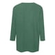 thumbnail image 3 of MHFRRA Camisas de Manga 3/4 para Mujer, Blusas de Verano con Cuello Cuadrado y Bloques de Color, Blusas Elegantes e Informales para Mujer Verde, 3 of 3