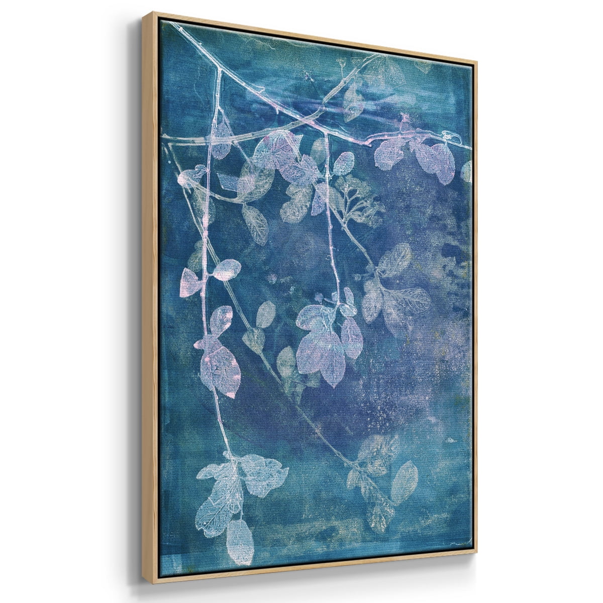 Branching Out VII Framed Premium Gallery Wrapped Canvas - Ready to Hang - 25 x 37 - Natural Wood Floating Frame