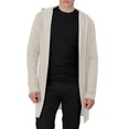 thumbnail image 1 of H2H Men's Casual Regular Fit Cardigan Shawl Collar Long Line with No Button IVORY US M/ASIA L (CMOCAL058), 1 of 6