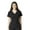 Black, variant on Aero Women's Flex Back V-Neck Scrub Top, Black, L
