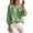 Green, variant on Crew Neck Linen Tops for Women Lightweight Soft Solid Color Crinkle Blouses Relaxed Dressy 3/4 Balloon Sleeve Tshirts with Elastic Cuffs M