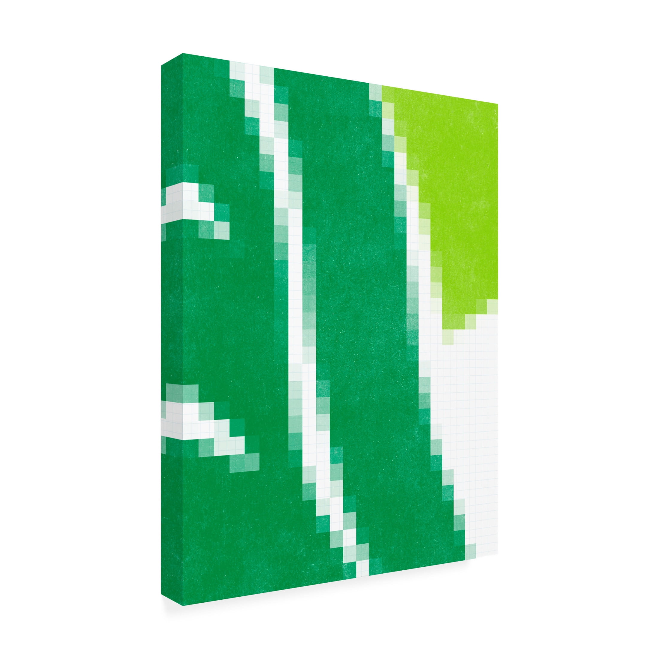 Trademark Fine Art June Erica Vess Pixel Leaves I Canvas Wall Art