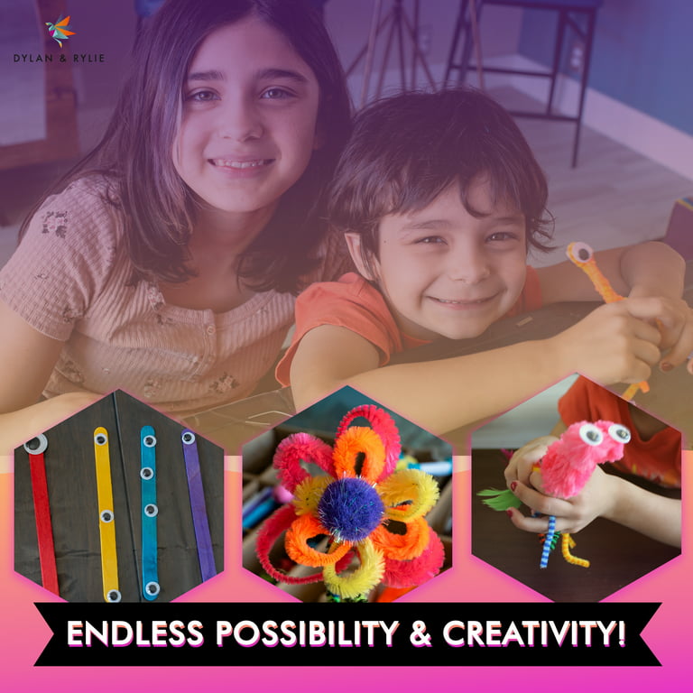 Dylan & Rylie Kids Arts & Crafts Kit - 1000+ Piece Creative Supplies Set  for Ages 4-12, Ideal for Fun & Learning