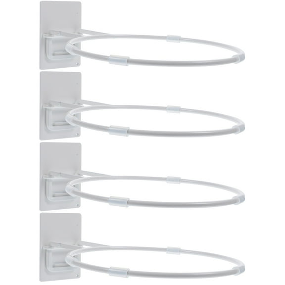 MLINS 4pcs Adhesive Wall Ball Holder Display Rack Storage for Soccer Basketball Volleyball Football
