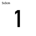 thumbnail image 2 of Inteprter Pegatina de número de casa, placa de puerta autoadhesiva acrílica, placa de Hotel, oficina, granja, dirección, decoración sencilla Kits de decoración para fiestas Numero 1 5x3cm Inteprter HA067763-01, 2 of 6