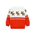 thumbnail image 5 of HILEELANG little Boy（2-7Y) Sweatshirts Christmas Red Graphic Elk Pullover Cotton Crewneck Clothes 8T, 5 of 8