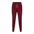 thumbnail image 4 of Havenre Mens Fashion Striped Baggy Sweatpants Fall Winter Fleece Drawstring Elastic Waist Jogger Sweat Pants Loose Fit Casual Cinch Bottom Athletic Trousers with Pockets Red XL, 4 of 4