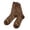 Rose Gold, variant on Women Patterned Crew Socks Brown Tone Knit Socks for Fall Winter, Soft Casual Socks