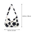 thumbnail image 2 of 1pc bolso de hombro peluche mujer bolsa de axilas de flores patrón de flores bolsa de hombro, 2 of 5