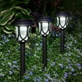 thumbnail image 6 of 10 Pack Solar Lights Outdoor Decorative, Solar Pathway Lights Outdoor, Solar Powered Garden Yard Lights for Walkway Sidewalk Driveway. (Matte Black, Cool White), 6 of 7