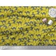 thumbnail image 3 of Soimoi Yellow Silk Fabric Cat Animal Print Sewing Fabric Yard 42 Inch Wide, 3 of 3