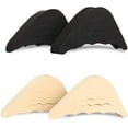 thumbnail image 1 of 2 Paires de Remplisseurs d'Orteils Réglables Bouchon d'Orteil Réutilisable pour Chaussures Trop Grandes pour Femmes Hommes Pompes Unisexes Espadrilles Plates - (Noir & Couleur Chair), 1 of 6