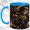 Blue, variant on Spellbook Witch Coffee Mug, Halloween Raven Mug, Ceramic 11 oz