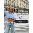 thumbnail image 2 of Maikun Belts for Women Elastic Braided Woven Belts 2pc Black White Women Belt for Casual, 2 of 7