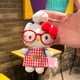 thumbnail image 1 of hello Cartoon Red Glasses Apron Keychain Plush Toy Backpack Doll Plush Keychain for Women Style 20, 1 of 2