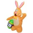 thumbnail image 5 of Northlight Inflatable LED Lighted Easter Bunny with Egg Outdoor Decoration - 4', 5 of 7