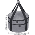 thumbnail image 6 of Numjaw Casserole Carrier for Hot or Cold Food, 12.8'' Double Decker Round Insulated Casserole Carrier Storage Bag with Handle, for Trip, Party, Picnic, Gray, 6 of 7