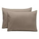 thumbnail image 1 of Bare Home Juego de Fundas de Almohada Cierre Tipo sobre, colección premium 1800, doble cepillado, ultra suave, tamaño king 20 x 40, Gris Topo, 2 Unidades, 1 of 6