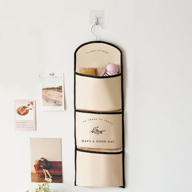 Bolsa de Tela para Colgar En La Mesita de Noche, Bolsa de Almacenamiento para Colgar En La Puerta, Bolsa de Almacenamiento para Montar En La Pared, Bolsa de Almacenamiento Multiusos para Montar En La