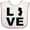 White and Pink, variant on Inktastic Love New Jersey Boys or Girls Baby Bib