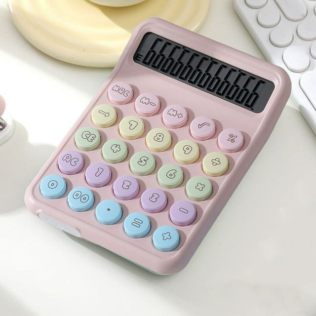 YHDSHY Clearance Items! Campus Dopamine Color Calculator Large Screen 12 Digit Display Office Finance Portable Calculator For Elementary School Students Clearance Sales Today Deals Prime