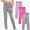 C Gray, variant on WAVSUF Kids Girls Dance Leggings 3 Pack High Waist Soft Stretch Skinny Fit Work Trendy Cotton Bottoms Gray Size 6