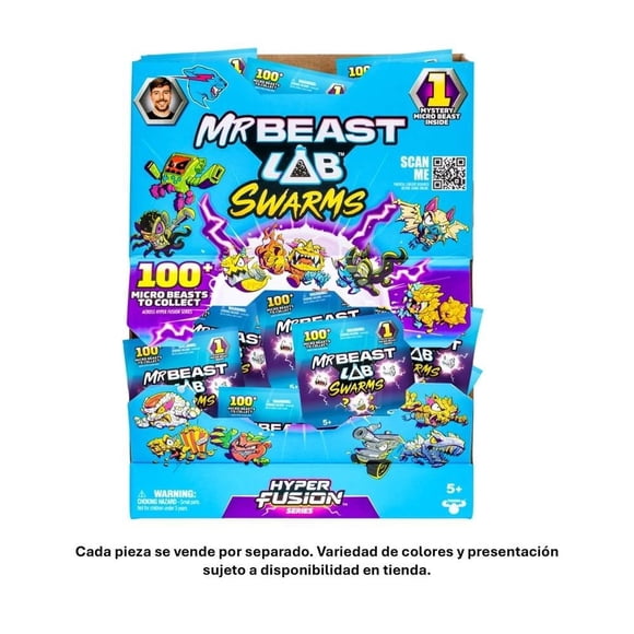 Set de juego MrBeast Lab swarms 1 pieza MrBeast Lab Figuras de 2 pulgadas de alto