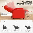 thumbnail image 3 of YRLLENSDAN Living Room Recliner Chair with Massage, Adjustable PU Leather Single Sofa Chair for Bedroom Ergonomic Reading Chairs for Adults Accent Seating Chair with Padded Backrest, 3 of 7