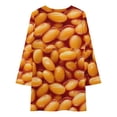 thumbnail image 3 of Baked Beans Loose Dress Evening Dress Summer Dresses for Women Luxury Dress Long Sleeved Dress, 3 of 4