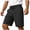Black, variant on Men's Summer Solid Cargo Shorts, Button Zipper Multi-Pocket Design, 5 Inch Stylish Outdoor Casual Shorts Navy L