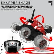 SHARPER IMAGE Thunder Tumbler Toy RC Car for Kids, Remote Control Monster Spinning Stunt Mini Truck for Girls and Boys, Racing Flips and Tricks with 5th Wheel, 27 MHz RED