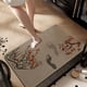 thumbnail image 5 of Alfombra de lino para baño | Alfombra absorbente antideslizante con reverso de secado rápido | Alfombra de lino suave y duradera para la entrada del dormitorio | Alfombrilla antideslizante lavable a, 5 of 6