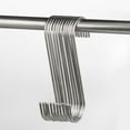 thumbnail image 4 of ABCISI Extra Long Shower Curtain S Hooks, Stainless Steel Metal S-Shaped Hooks for Hanging Heavy Duty, Indoor Outdoor Uses for Garden, Bathroom, Closet, Workshop, Kitchen, (7inch/12pack), 4 of 6