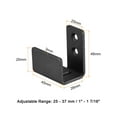 thumbnail image 2 of Barn Door Floor Guide, 1Pack - Carbon Steel Sliding Barn Door Hardware, Adjustable U Bracket Flush Design (Black), 2 of 6