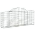 thumbnail image 3 of vidaXL Gabion Basket Set of 5 Silver Galvanized Iron, 3 of 5